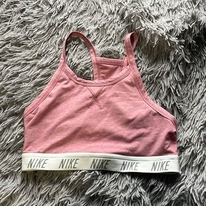 Pink Nike sports bra